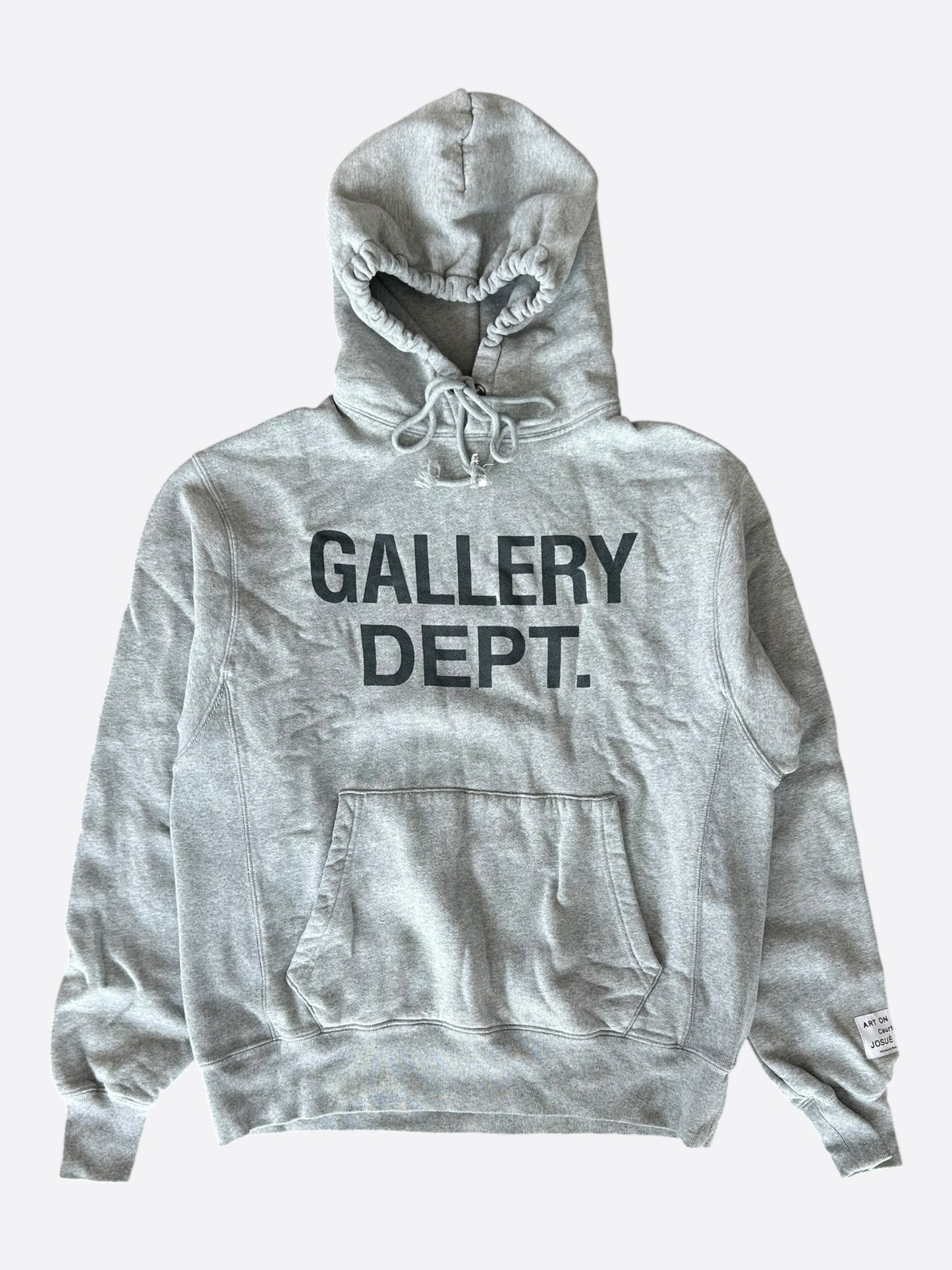 Gallery Dept Grey & Black Logo Hoodie
