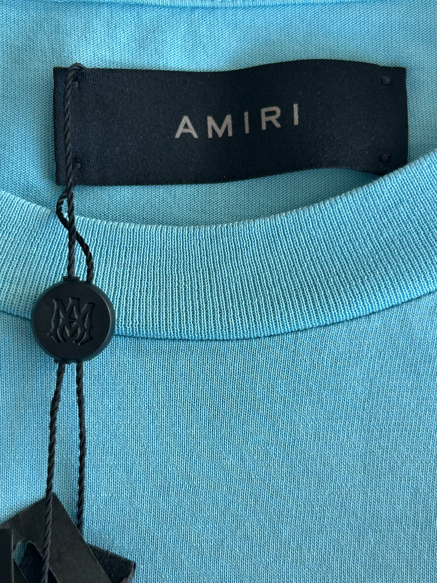 Amiri Blue & White Dragon Logo T-Shirt