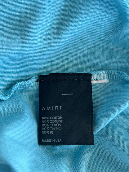 Amiri Blue & White Dragon Logo T-Shirt