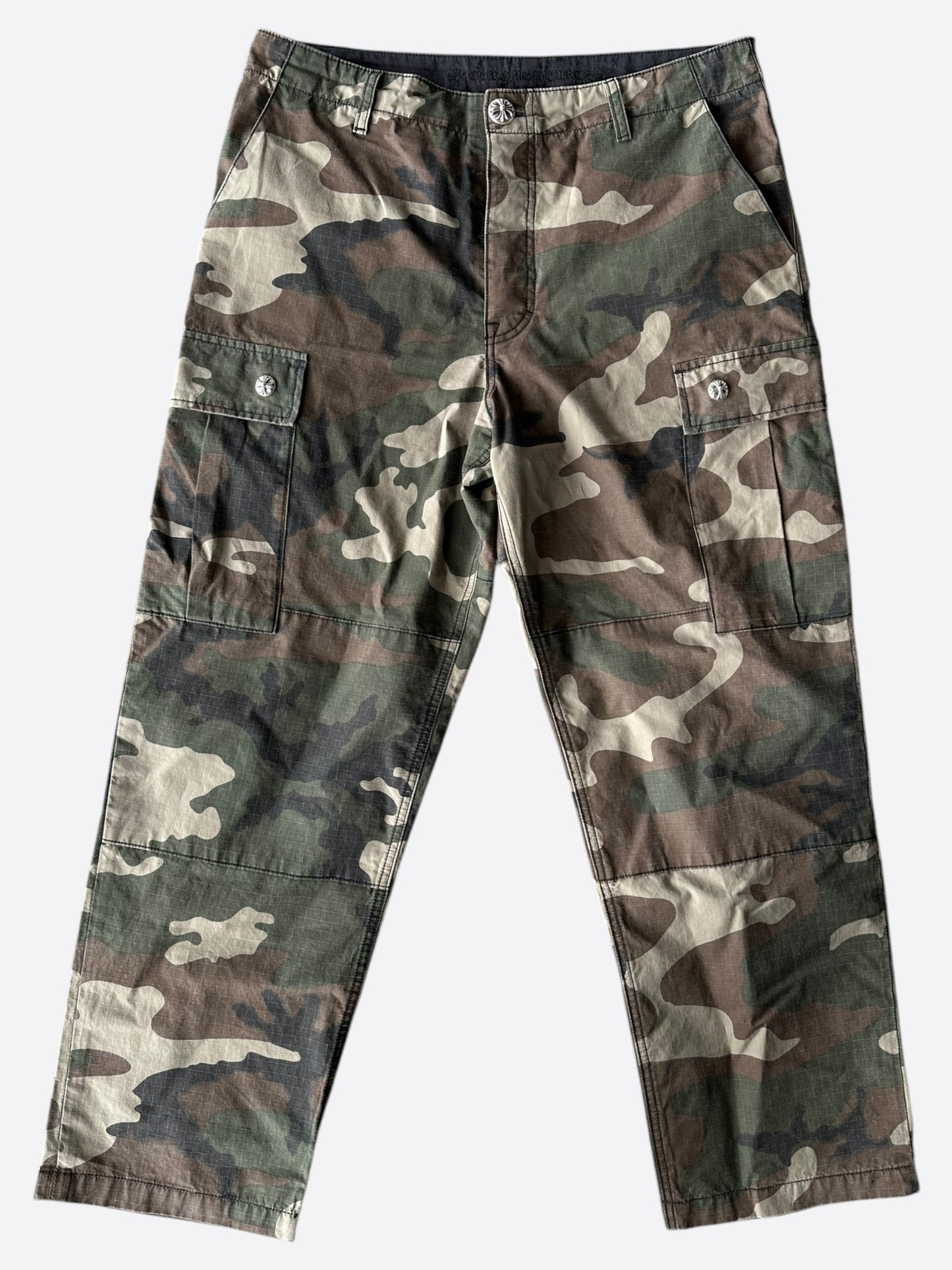 Chrome Hearts Green Camouflage Cargo Pants