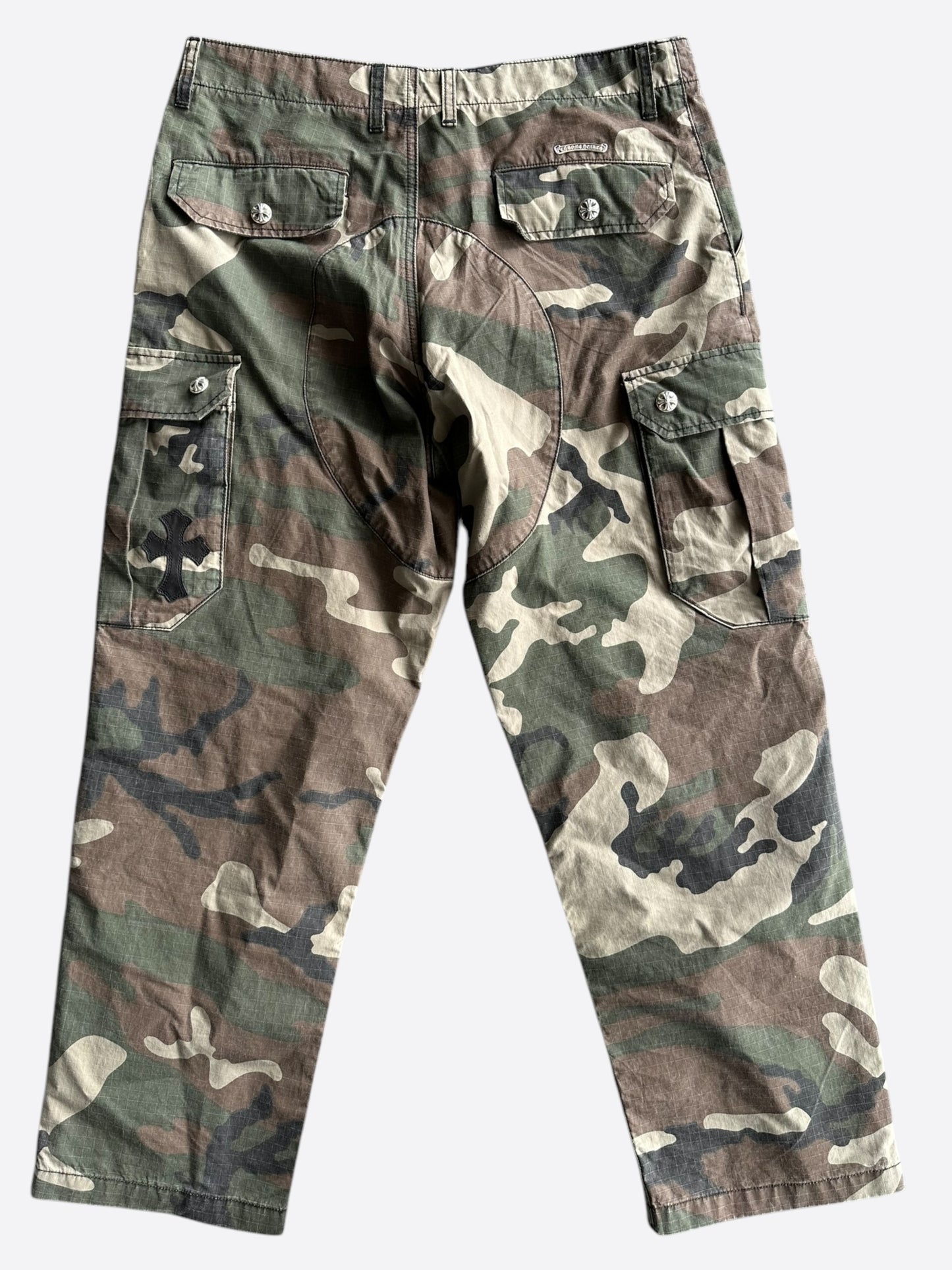 Chrome Hearts Green Camouflage Cargo Pants