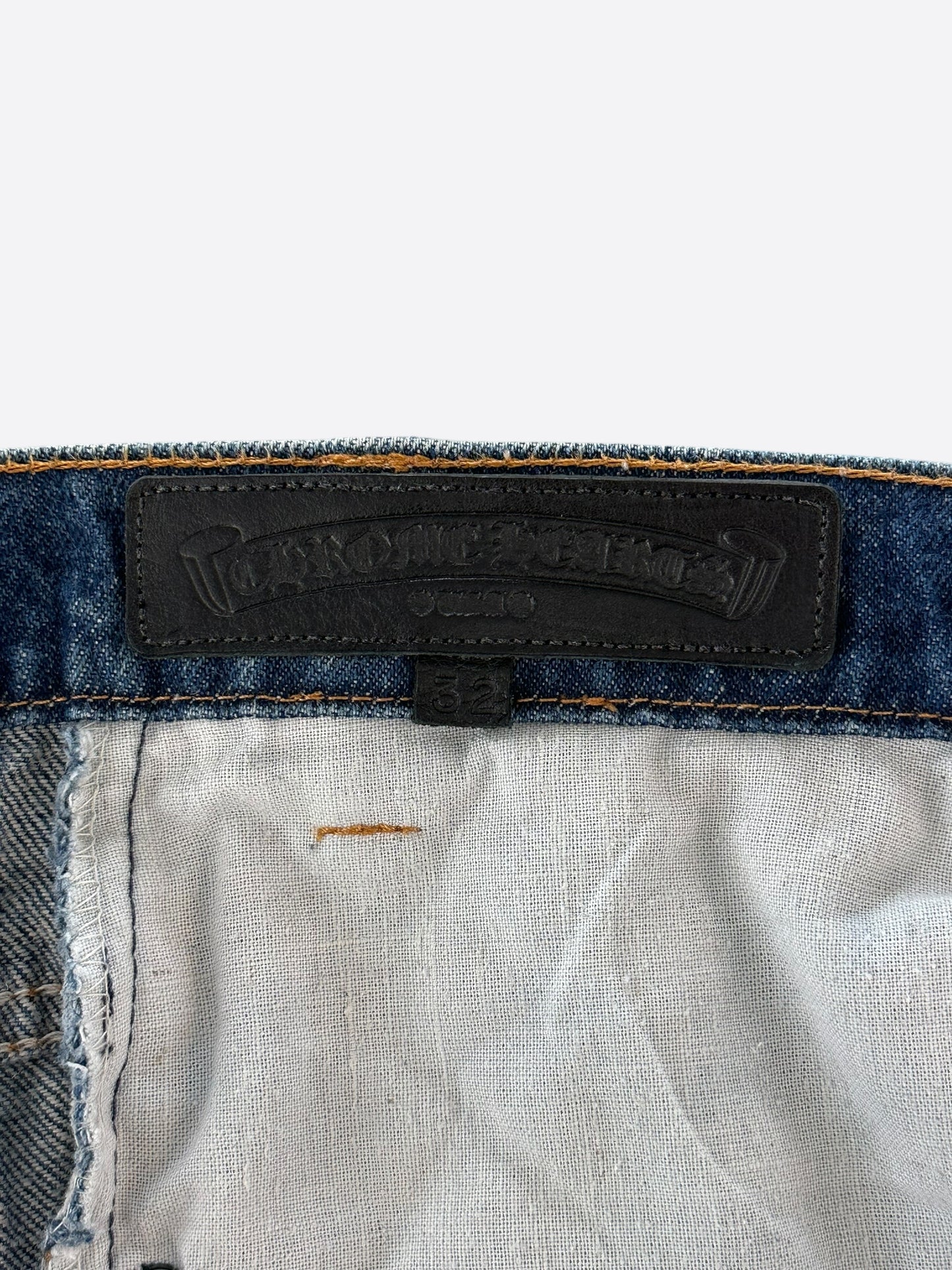 Chrome Hearts Levis Blue & Black Cross Patch Jeans