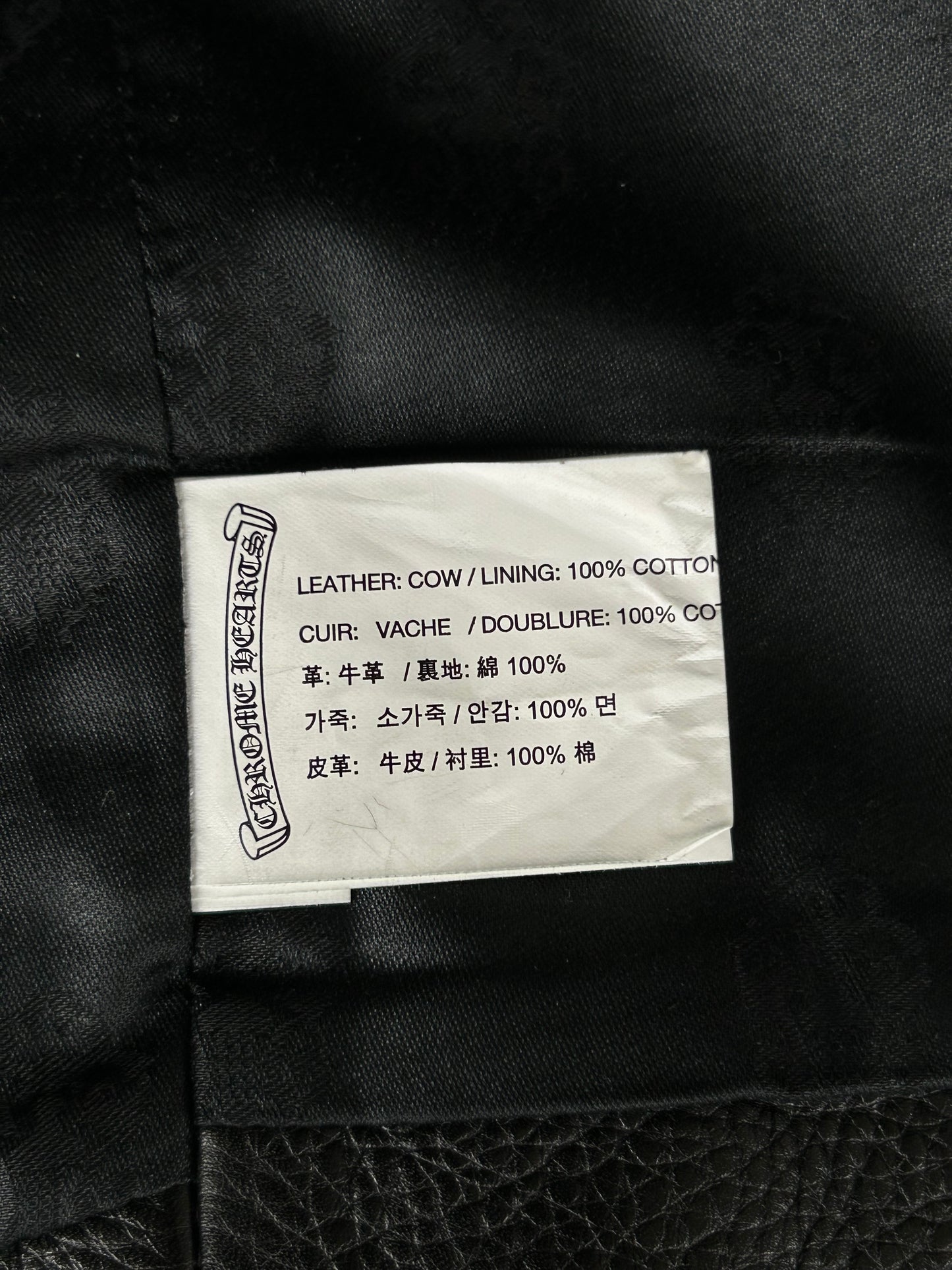 Chrome Hearts Black Star Leather Vest