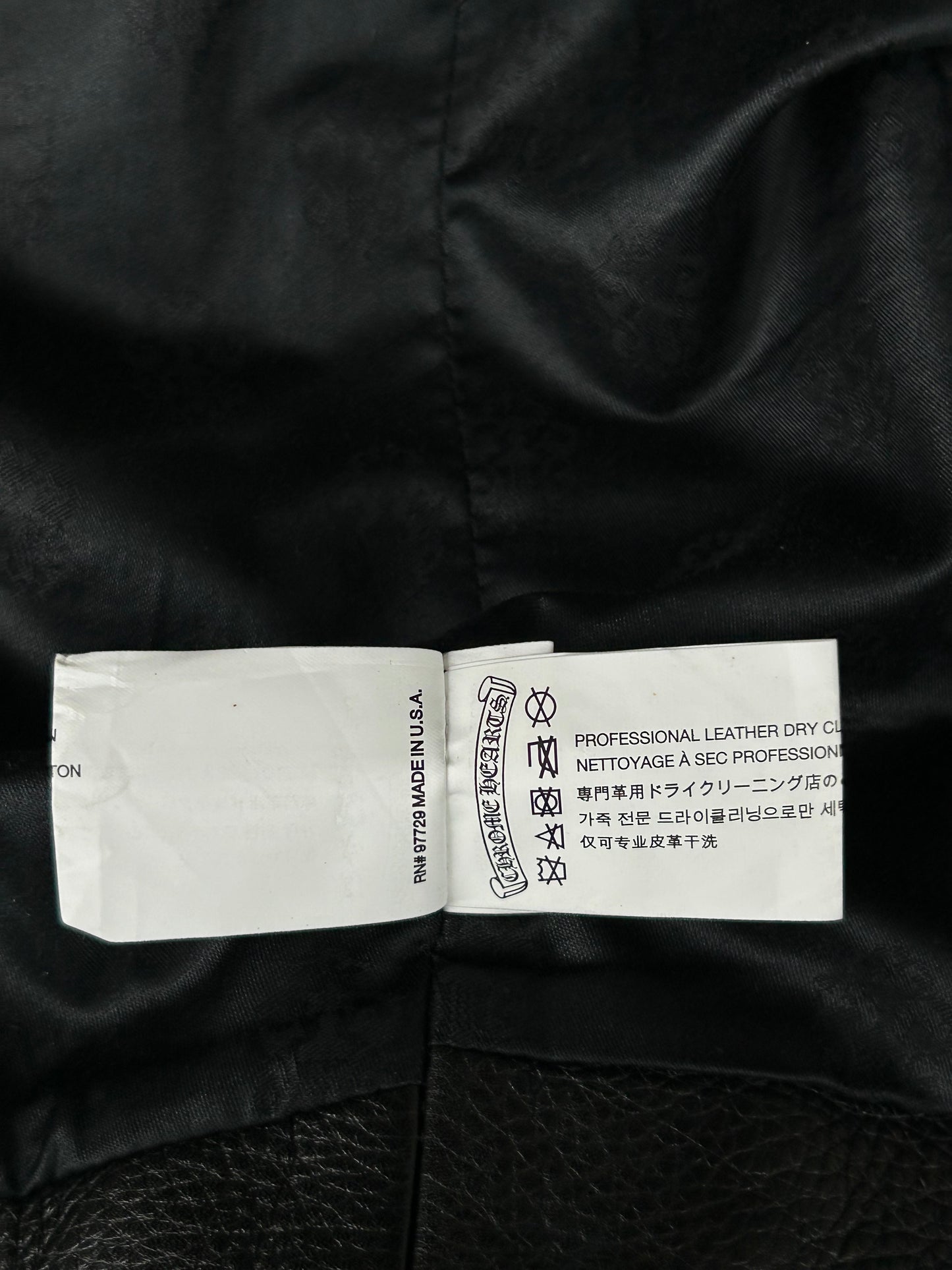 Chrome Hearts Black Star Leather Vest