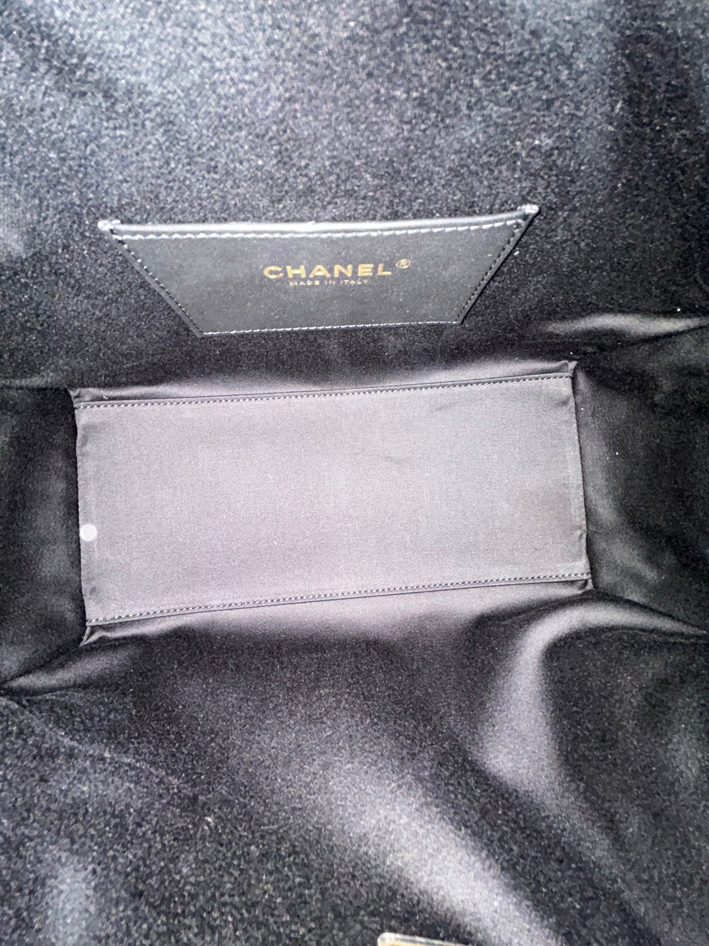 Chanel Black Caviar Quilted Medium 25 Bag