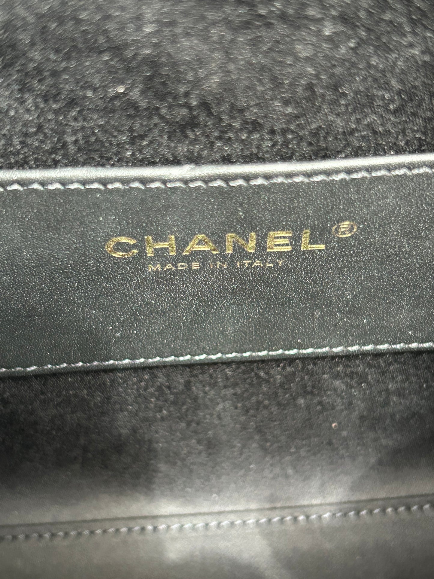 Chanel Black Caviar Quilted Medium 25 Bag