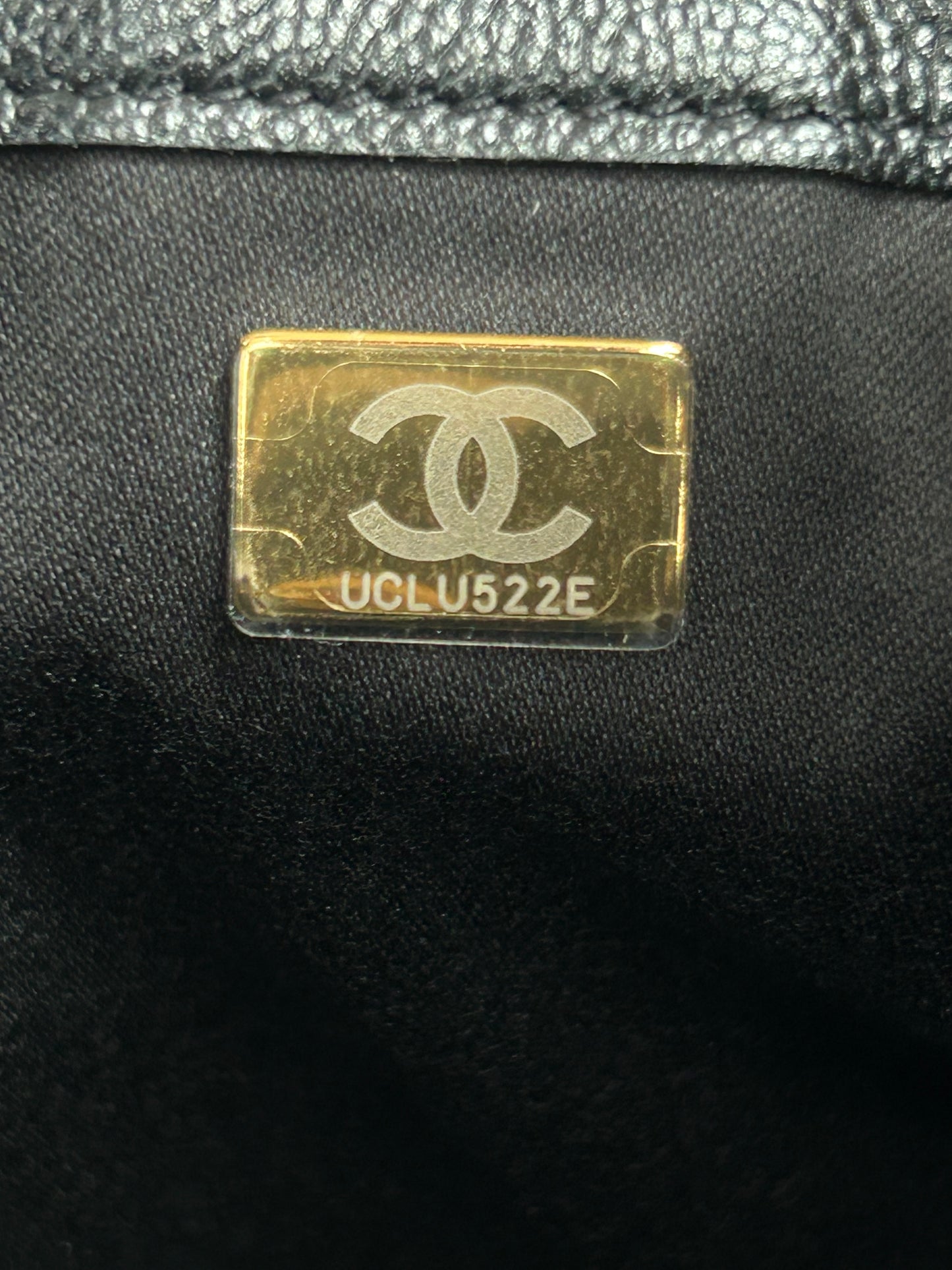 Chanel Black Caviar Quilted Medium 25 Bag