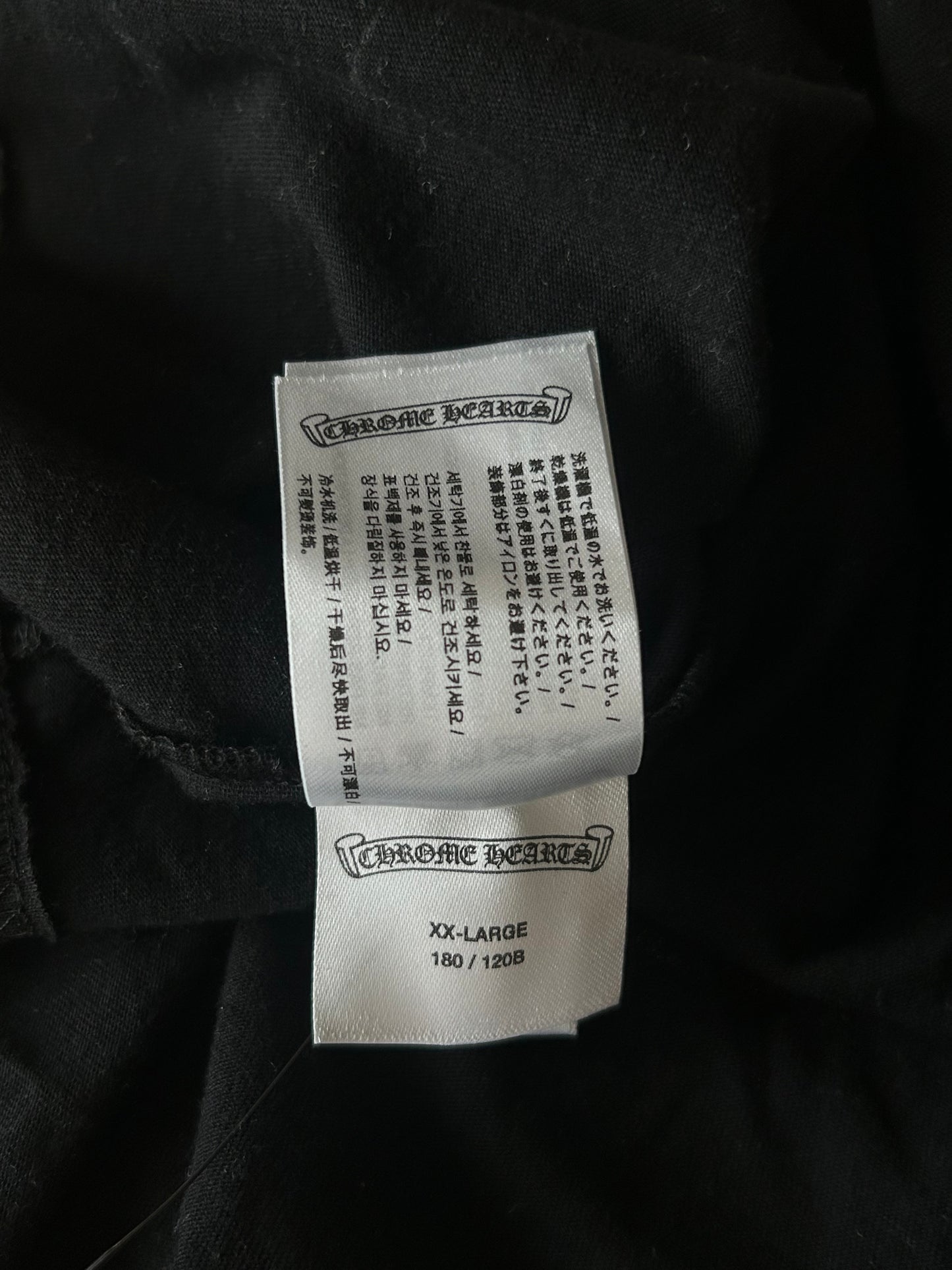 Chrome Hearts Black & Olive Neck Logo Longsleeve T-Shirt