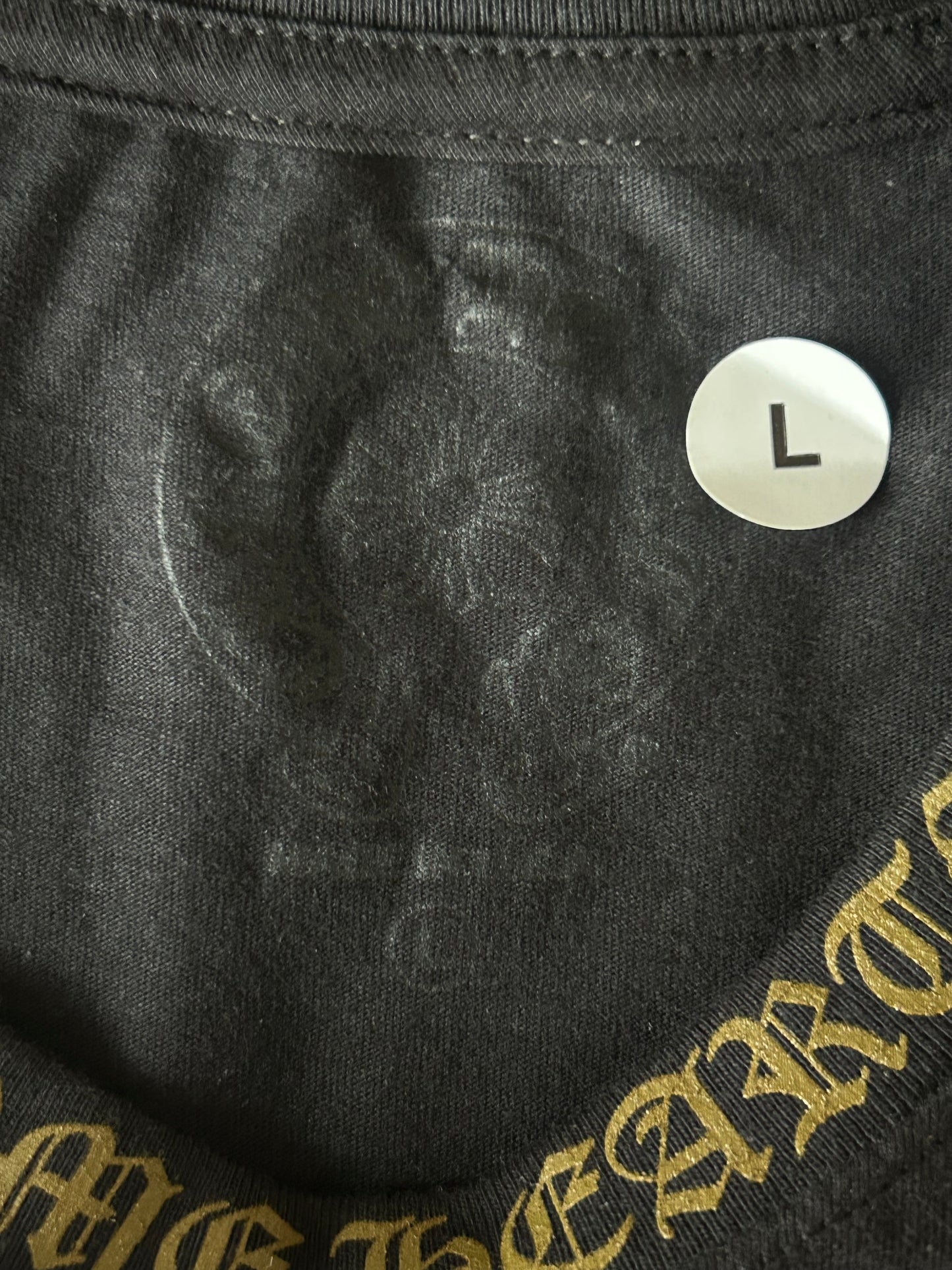 Chrome Hearts Black & Olive Neck Logo T-Shirt