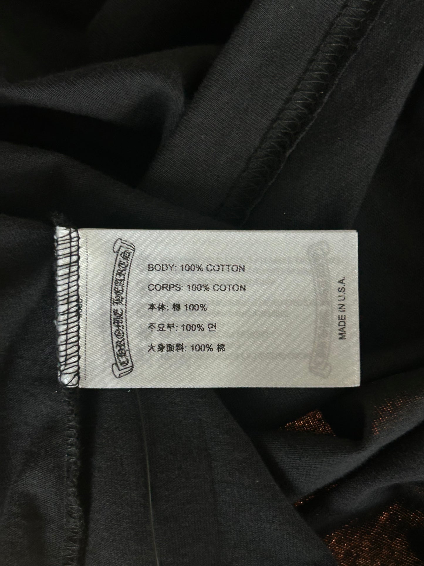 Chrome Hearts Black & Olive Neck Logo T-Shirt