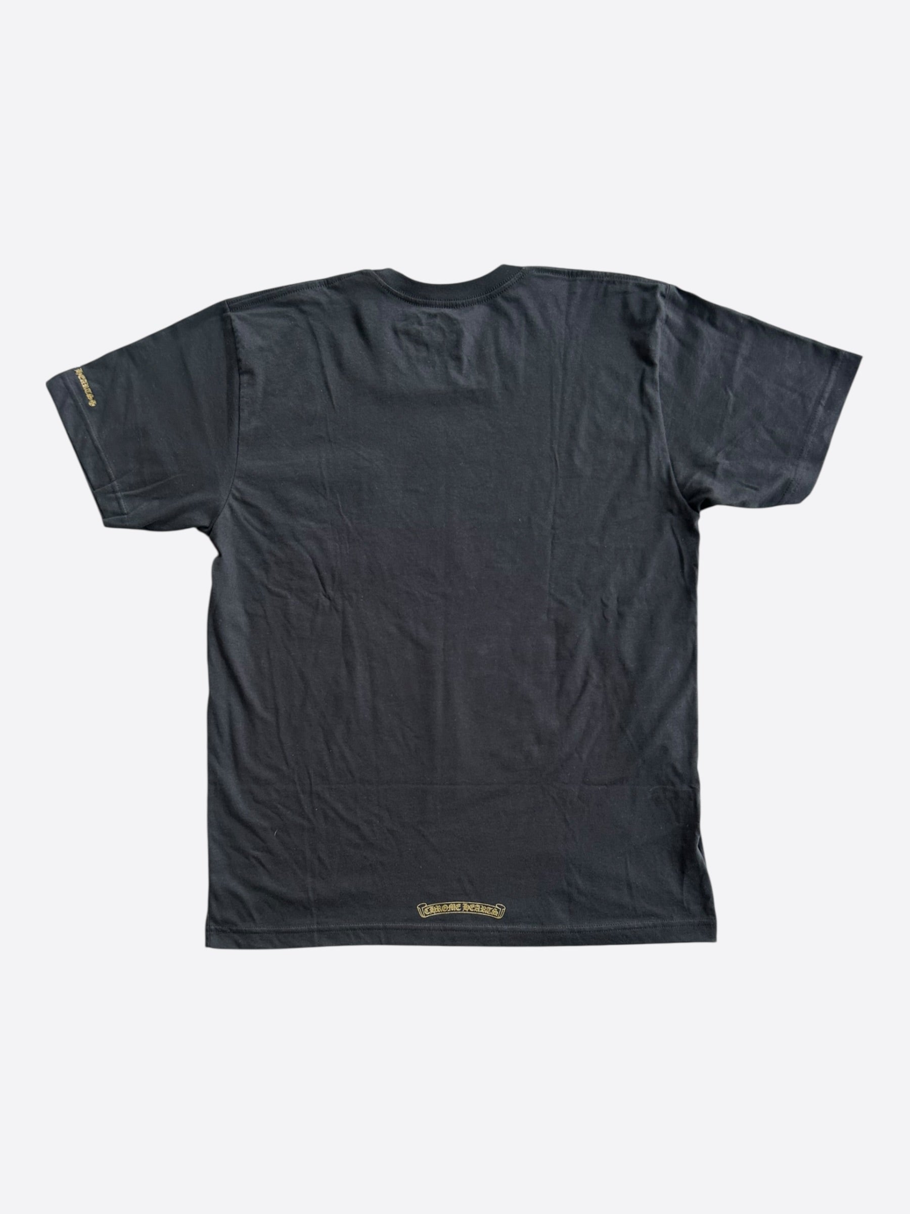 CHROME HEARTS ロゴ Tシャツ ブラック Chrome Hearts Black & Olive Neck Logo T-Shirt – Savonches