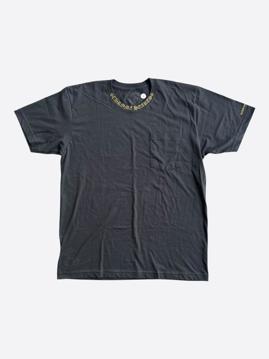 Chrome Hearts Black & Olive Neck Logo T-Shirt