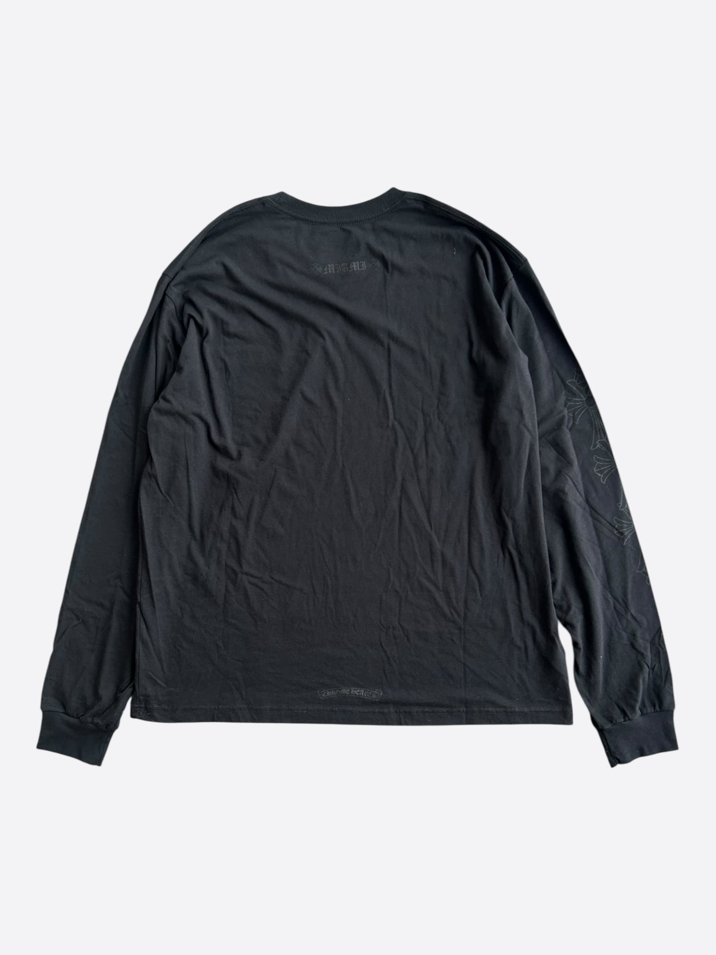 Chrome Hearts Black & Olive Neck Logo Longsleeve T-Shirt