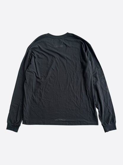 Chrome Hearts Black & Olive Neck Logo Longsleeve T-Shirt