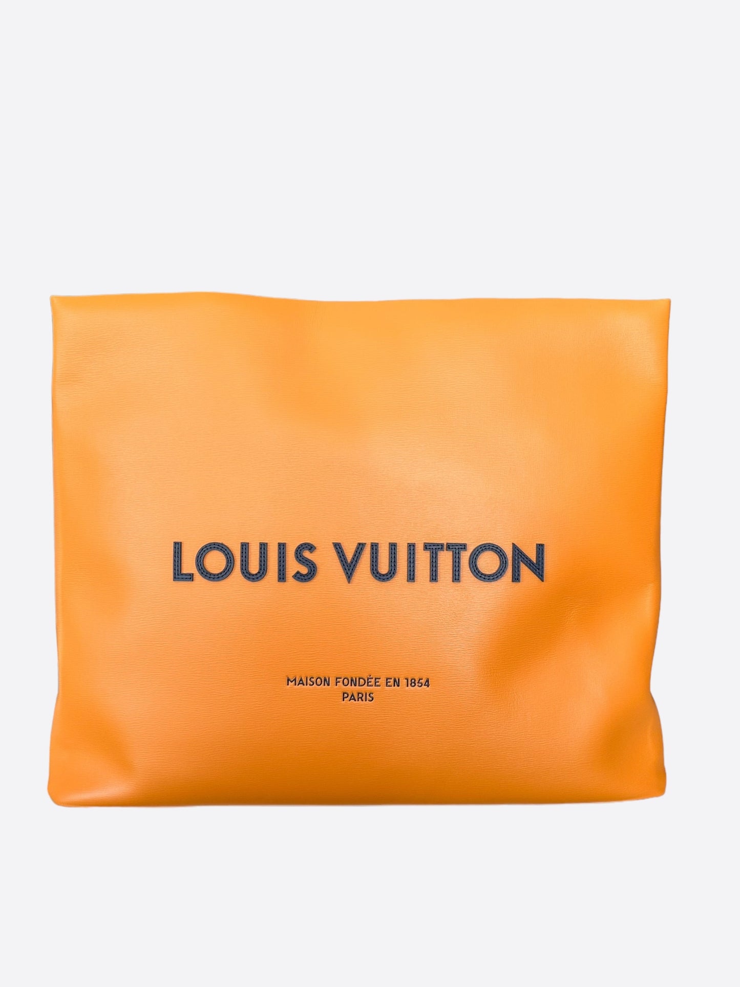 Louis Vuitton Orange Leather Shopper Tote