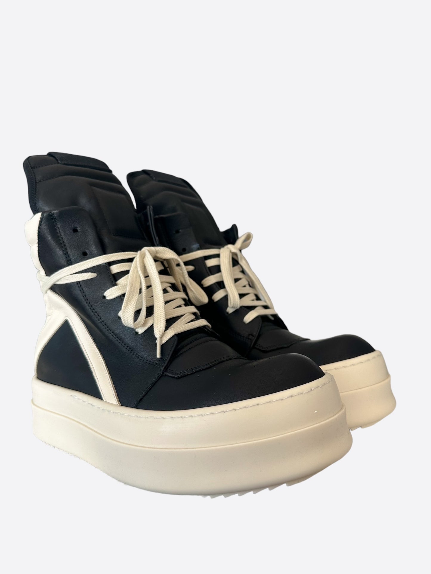 Rick Owens Black & White Mega Bumper Geobaskets