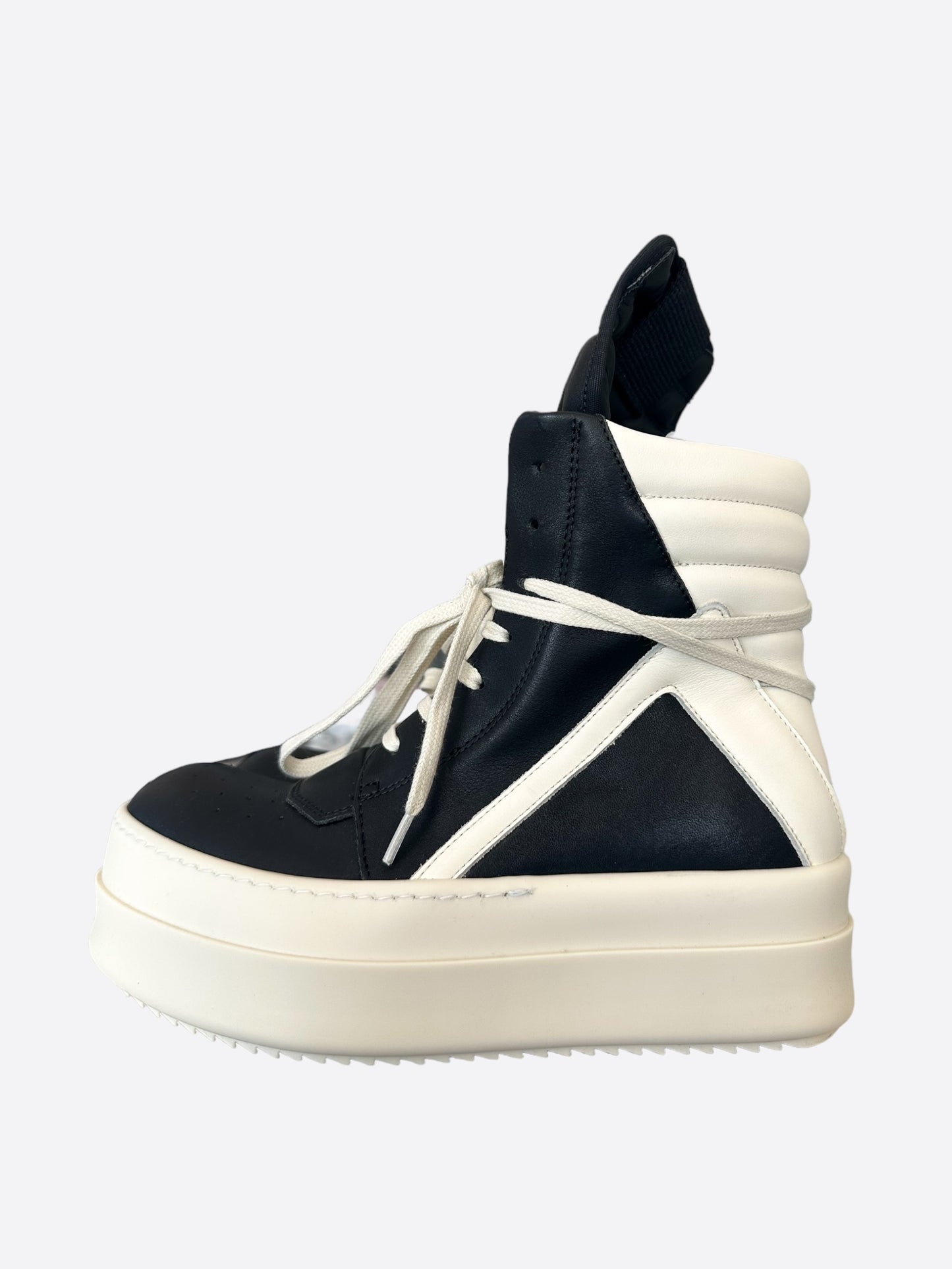 Rick Owens Black & White Mega Bumper Women's Geobaskets