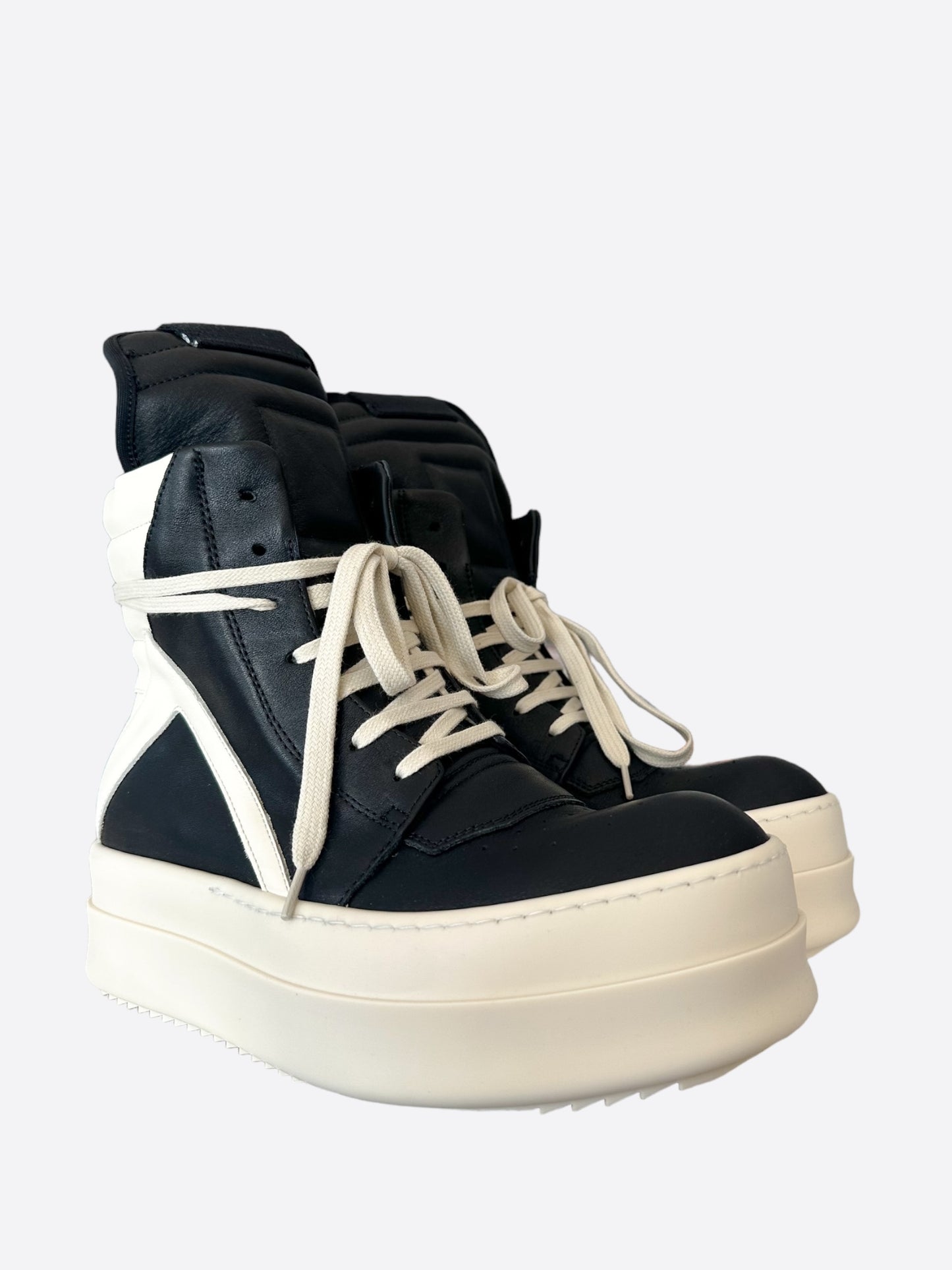 Rick Owens Black & White Mega Bumper Women's Geobaskets