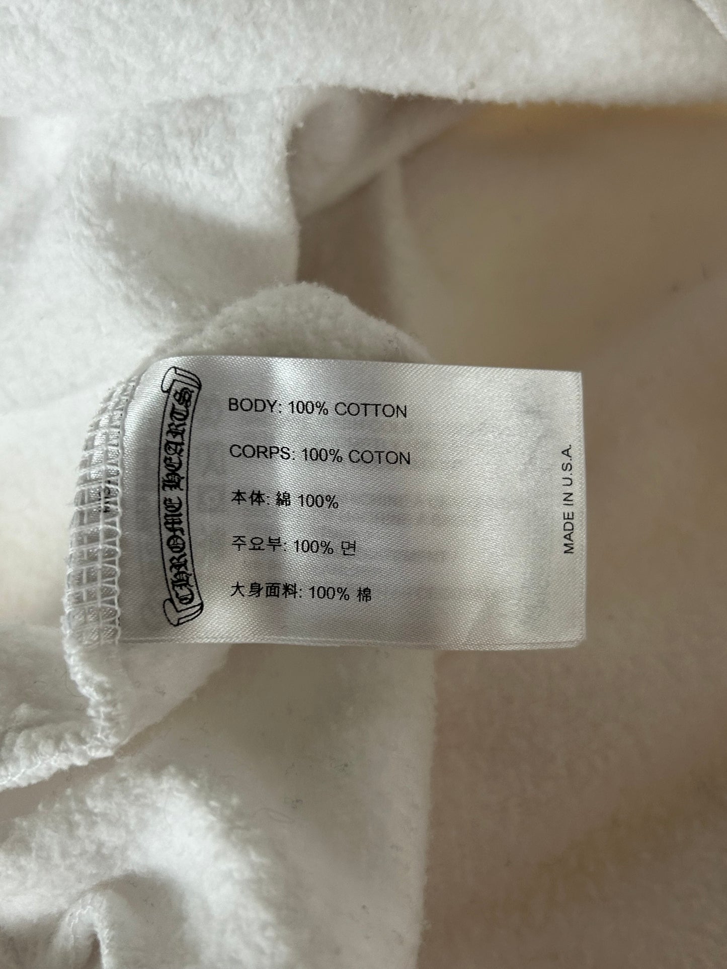 Chrome Hearts White & Blue Rolling Stones Zip Up Hoodie