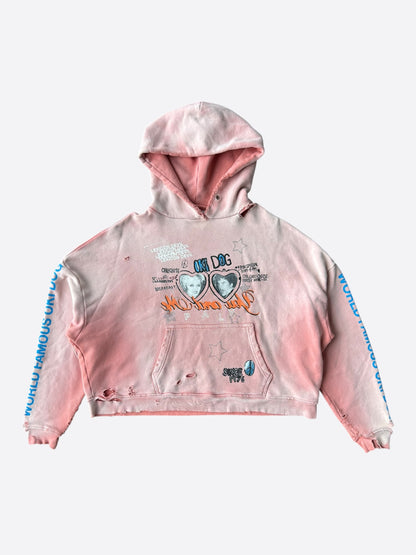 Paly Pink & Multicolor Oki Dog Graphic Hoodie