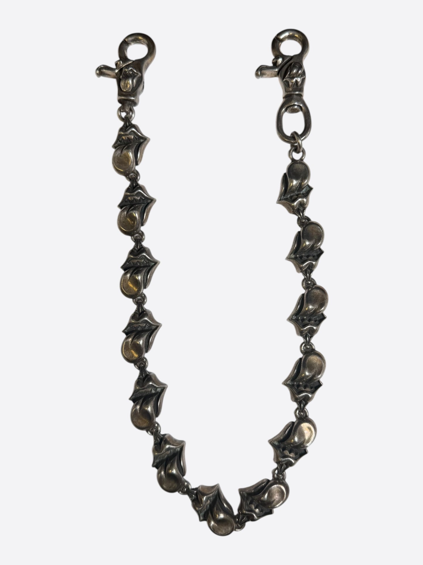 Chrome Hearts Rolling Stones Silver Wallet Chain