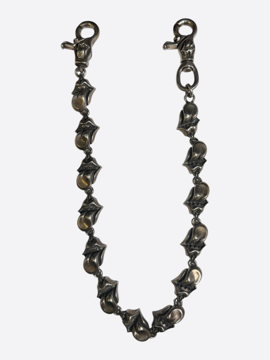 Chrome Hearts Rolling Stones Silver Wallet Chain
