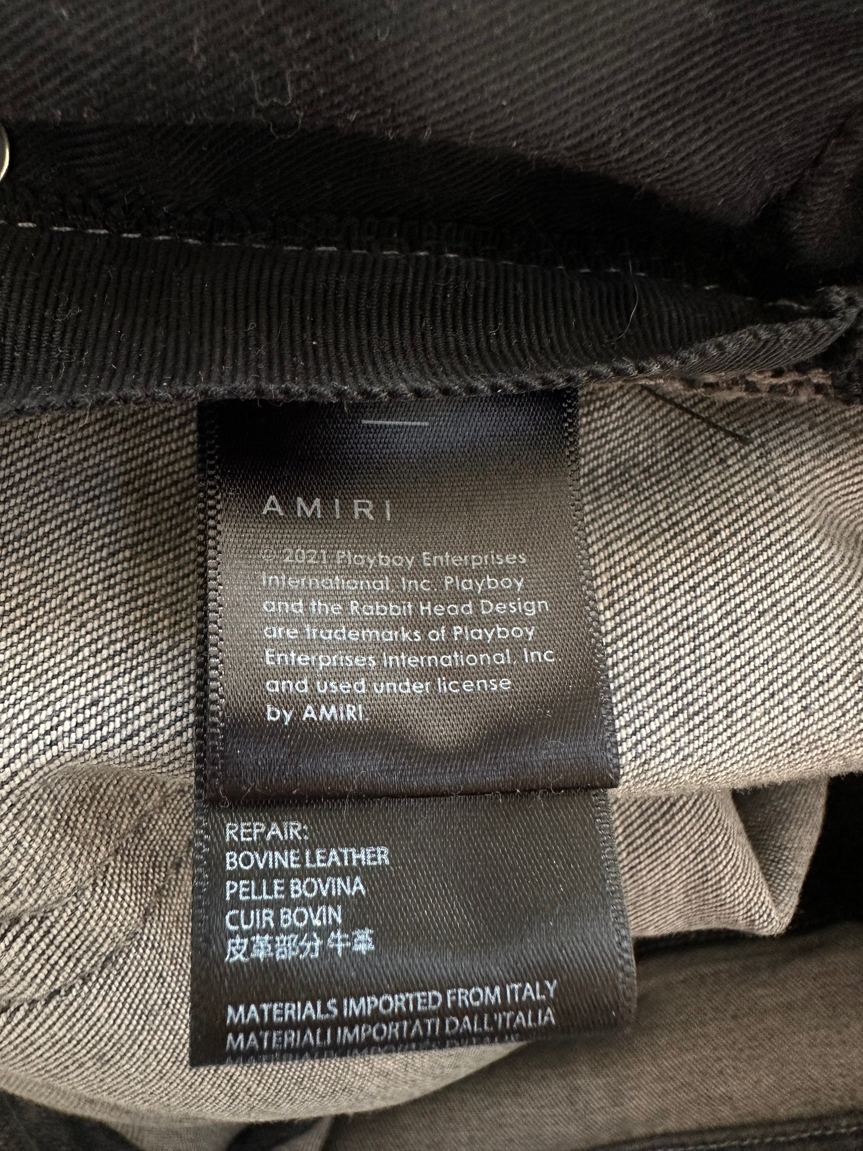 Amiri Playboy Grey & White Distressed MX1 Jeans – Savonches