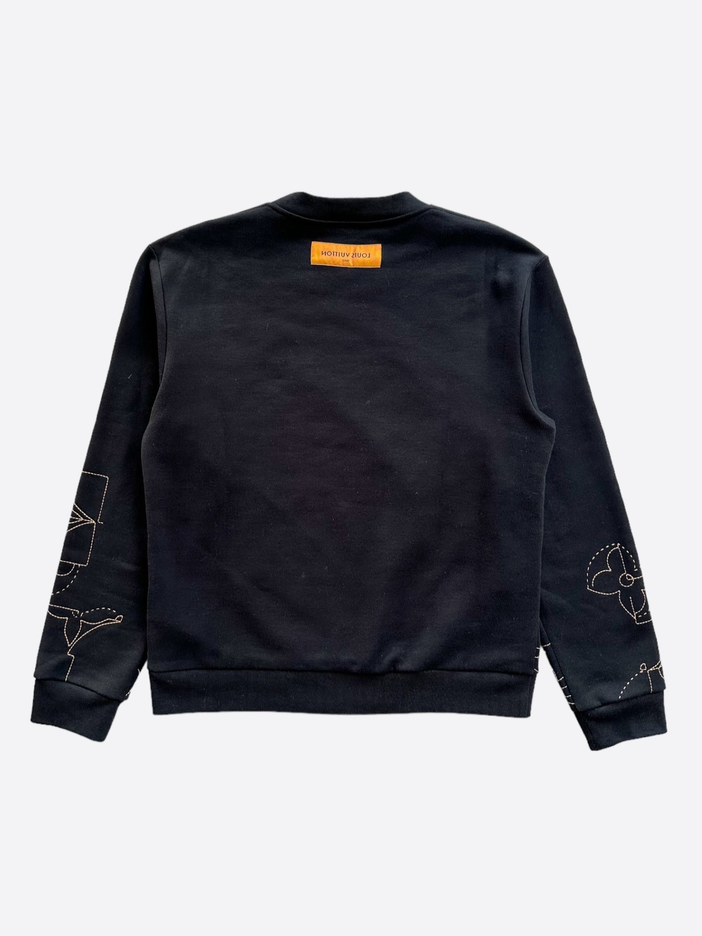 Louis Vuitton Black & Gold Music Line Embroidered Sweater