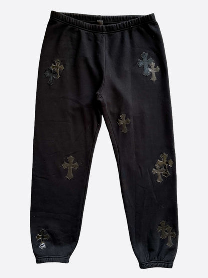 Chrome Hearts Black Cross Patch Sweatpants