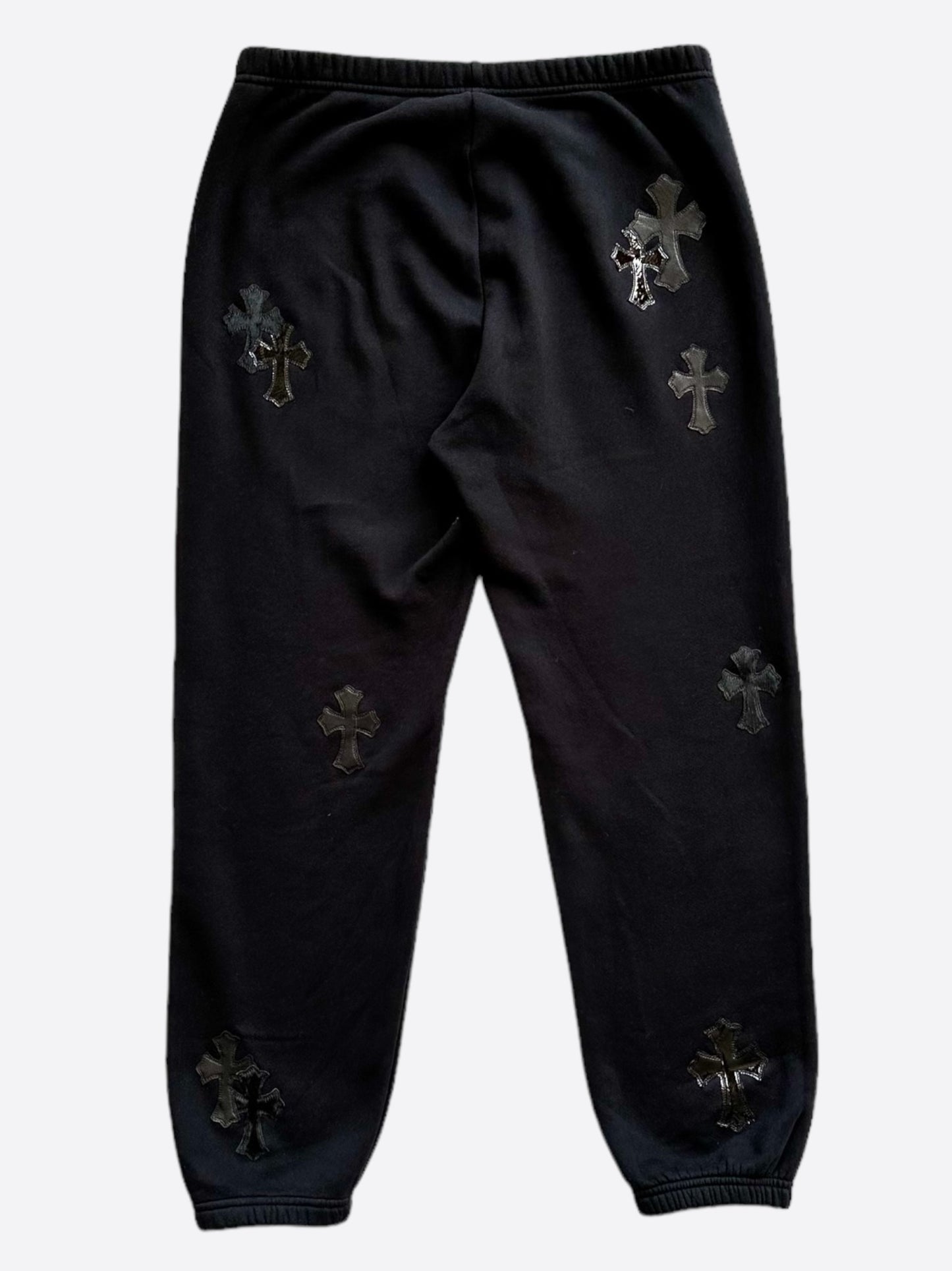 Chrome Hearts Black Cross Patch Sweatpants