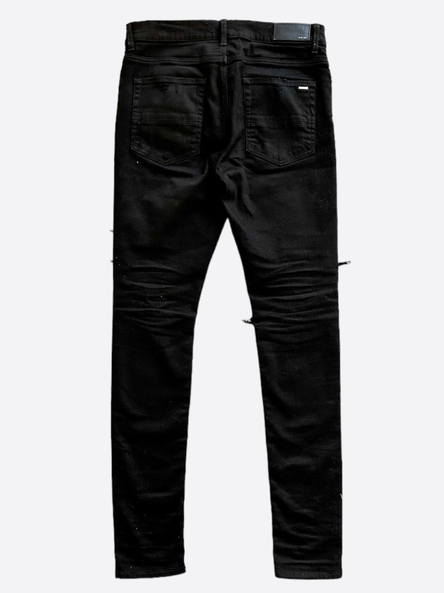 Amiri Black & White Bandana Patch Thrasher Jeans