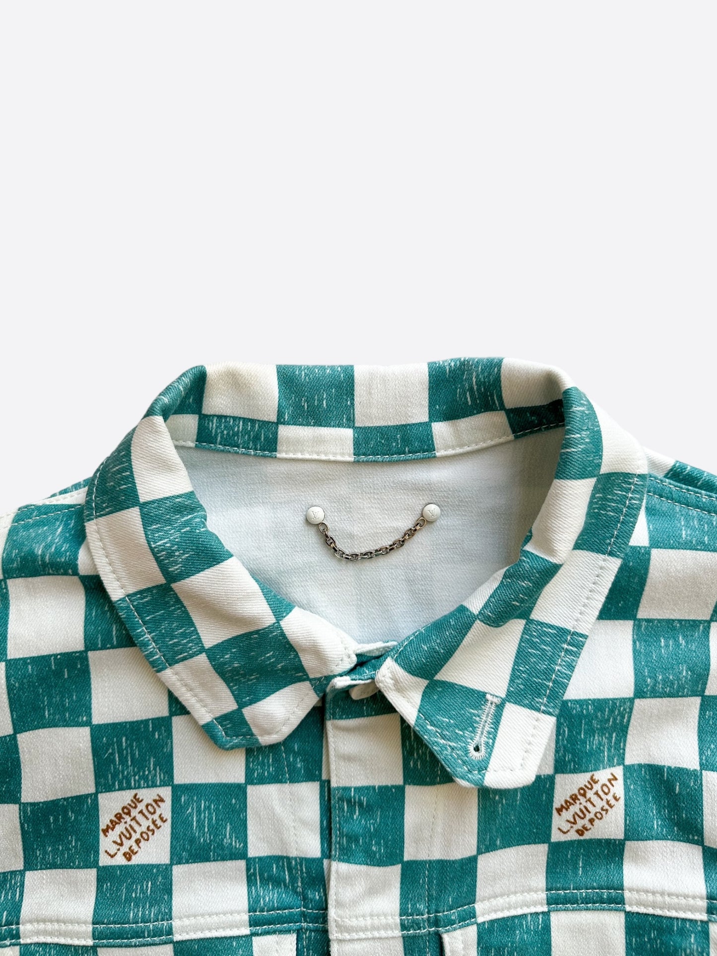 Louis Vuitton Turquoise Damier Denim Jacket