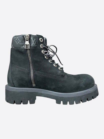 Louis Vuitton Timberland Black Monogram Boots