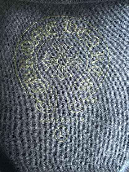 Chrome Hearts Navy & Yellow Dagger Logo Longsleeve T-Shirt