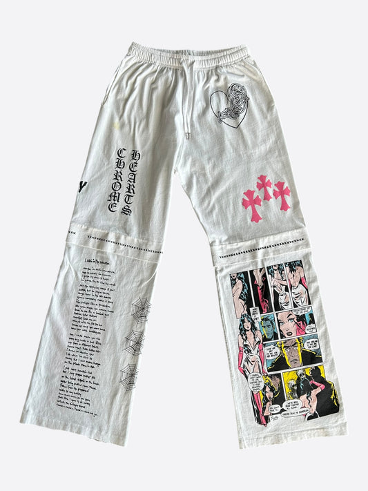 Chrome Hearts White & Multicolor Deadly Doll Sweatpants