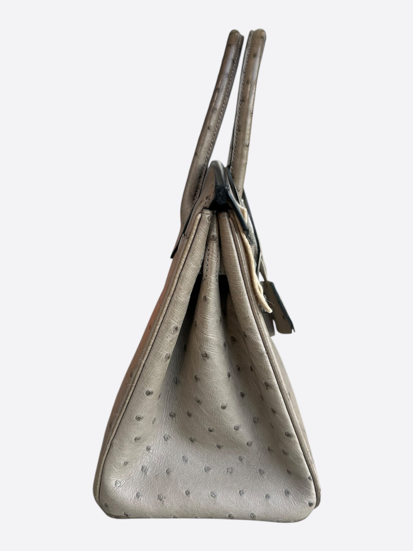 Hermes Gris Ostrich & Palladium Hardware Birkin 30