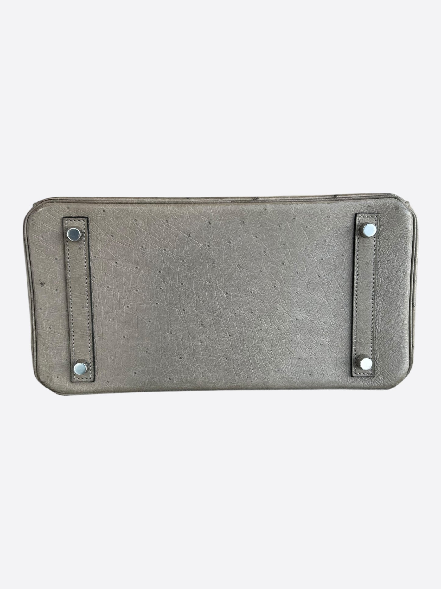 Hermes Gris Ostrich & Palladium Hardware Birkin 30