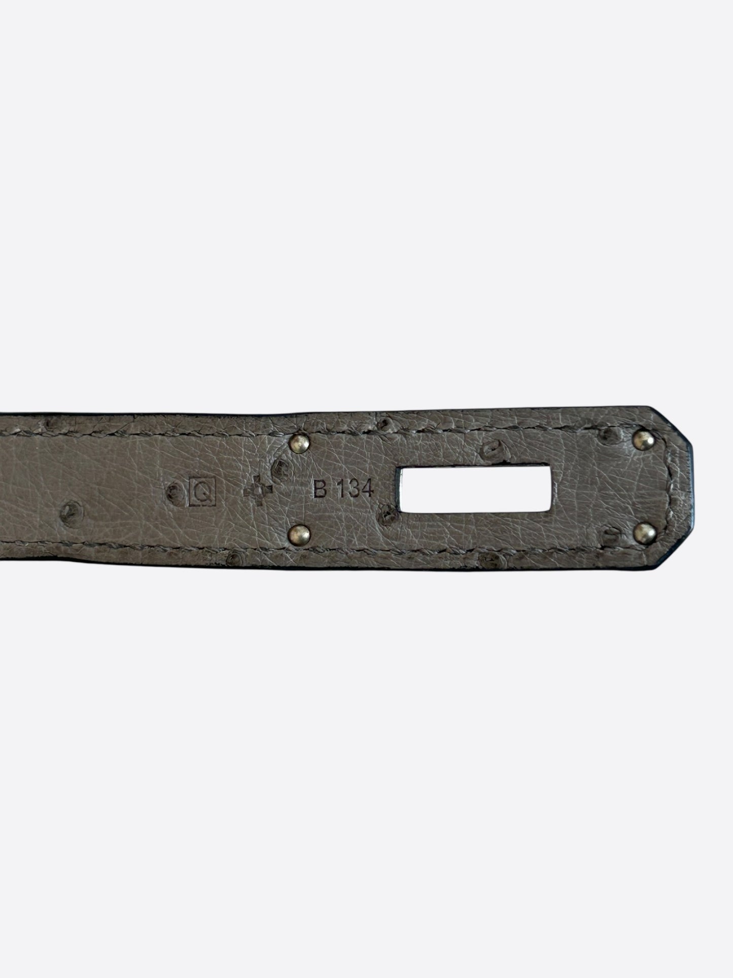 Hermes Gris Ostrich & Palladium Hardware Birkin 30