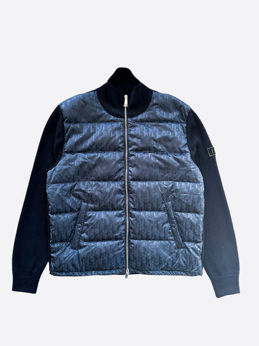 Dior Black Oblique Knit Puffer Jacket