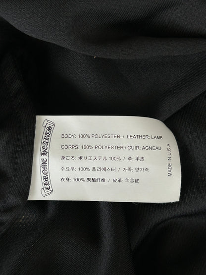 Chrome Hearts Black & Red Horseshoe Logo Snap Button Track Hoodie