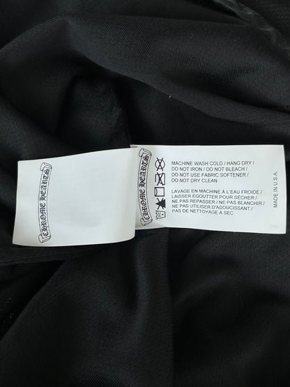 Chrome Hearts Black & Red Horseshoe Logo Snap Button Track Hoodie