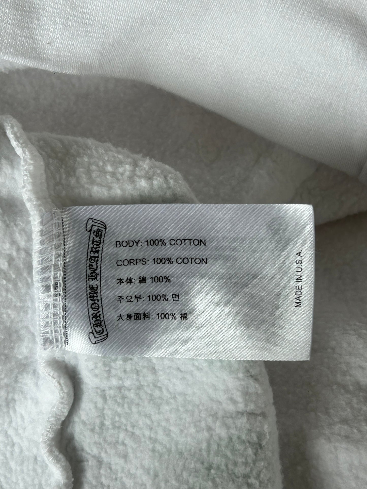 Chrome Hearts White & Multicolor Stencil Hoodie