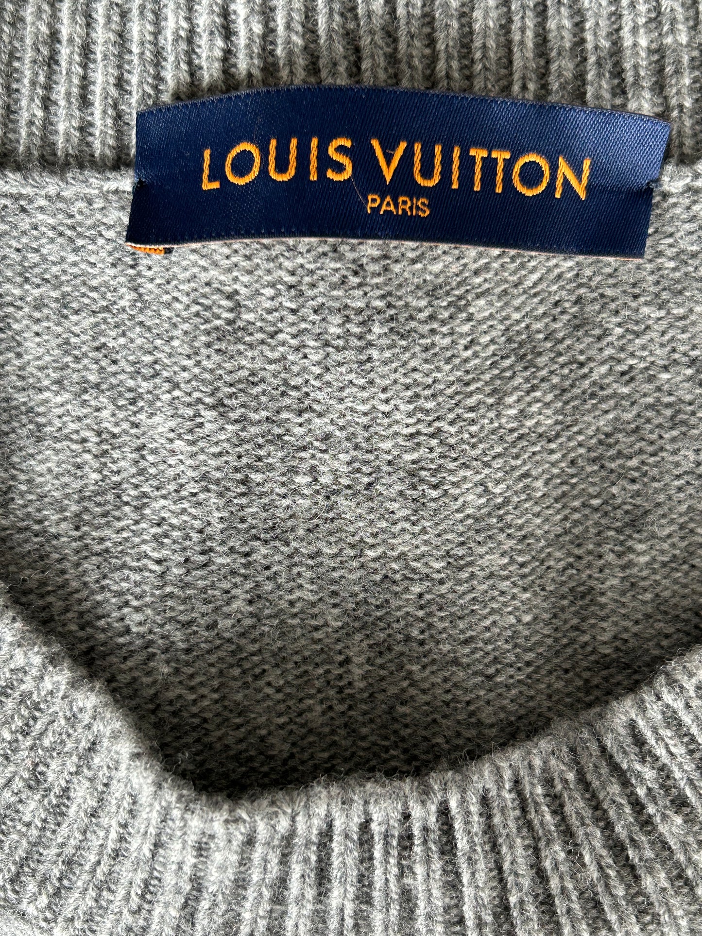 Louis Vuitton Grey Tiger Wool Knitted Sweater