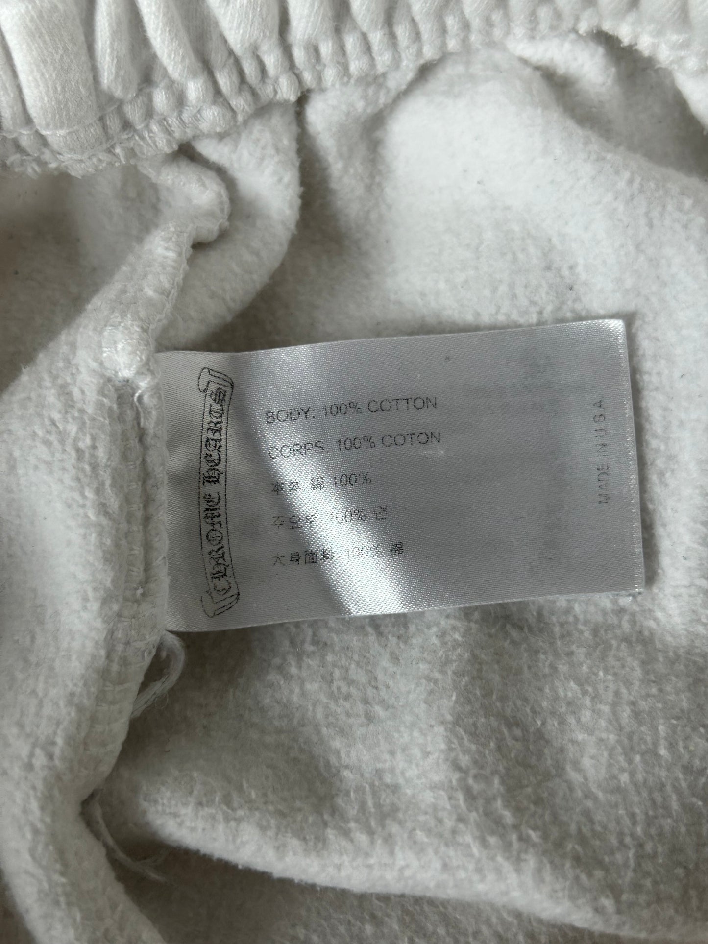 Chrome Hearts White & Grey Logo Sweatpants