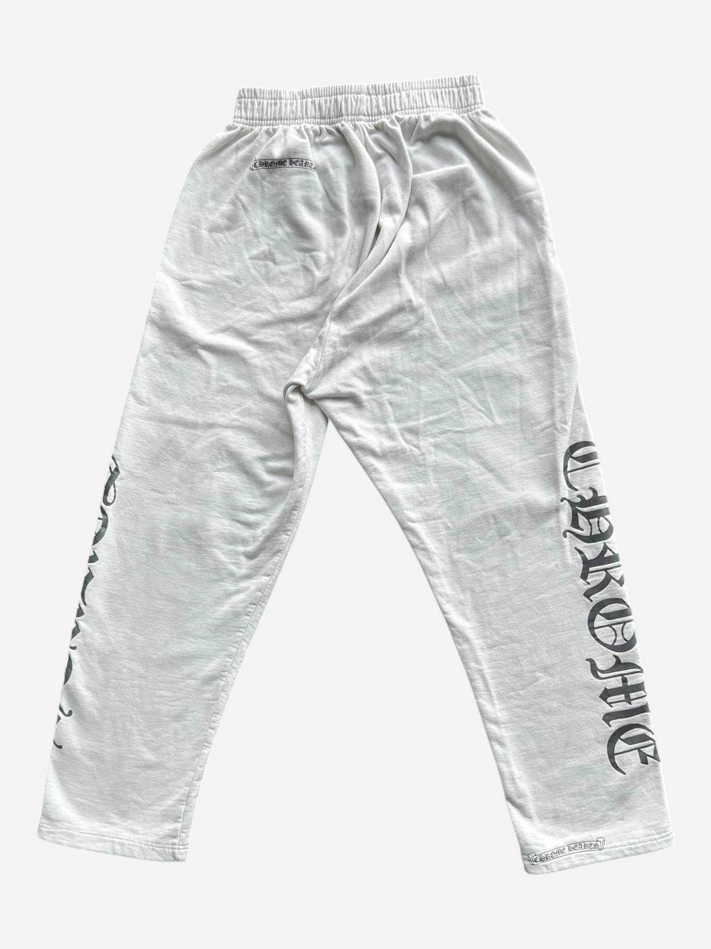 Chrome Hearts White & Grey Logo Sweatpants