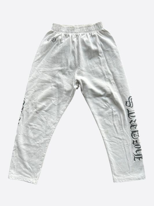 Chrome Hearts White & Grey Logo Sweatpants