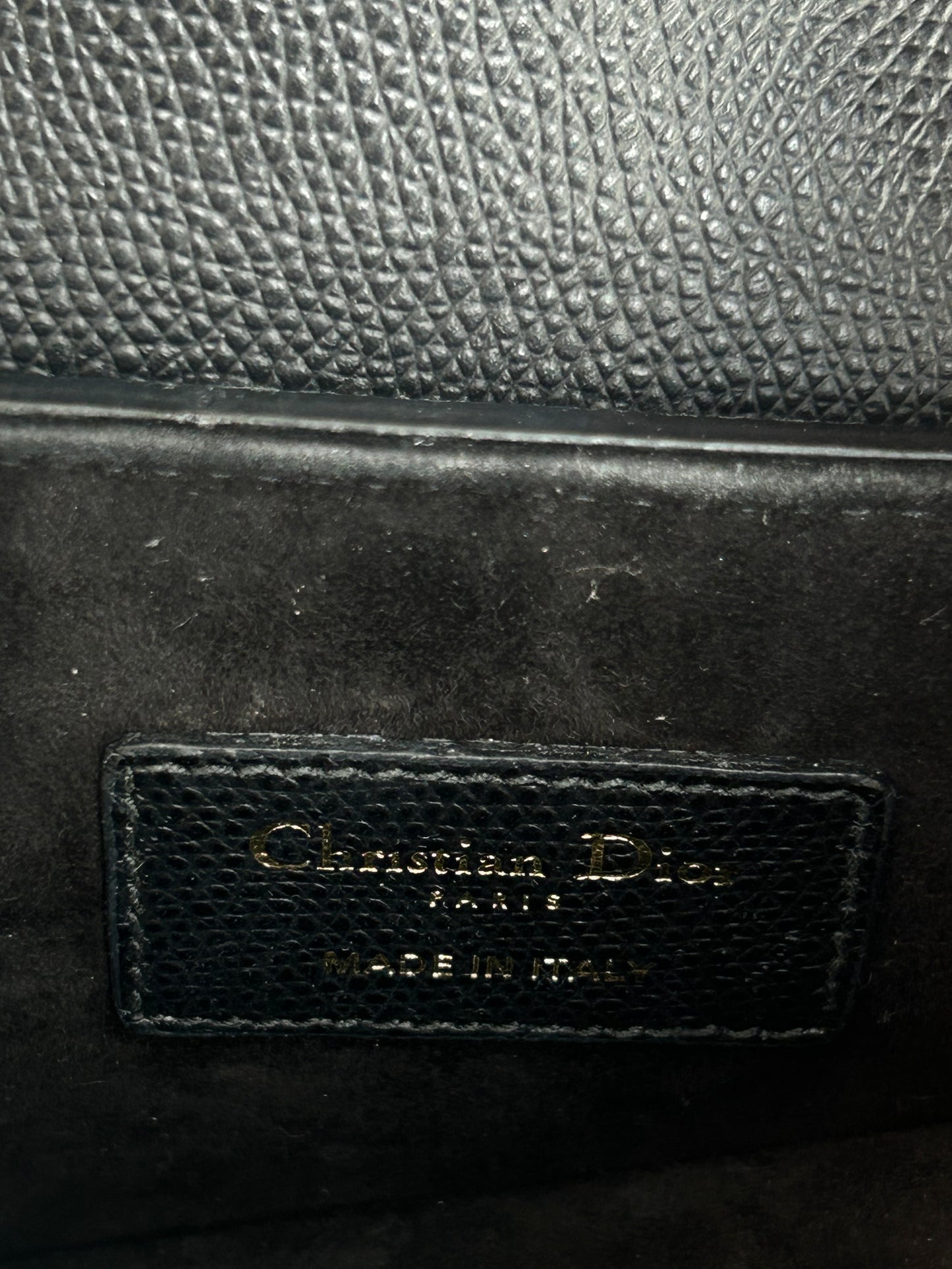 Dior Black Leather Saddle Bag