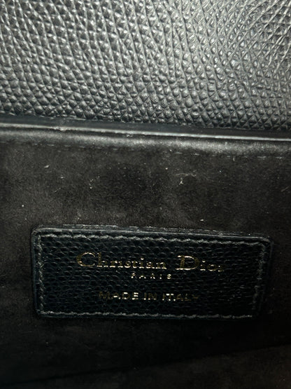 Dior Black Leather Saddle Bag