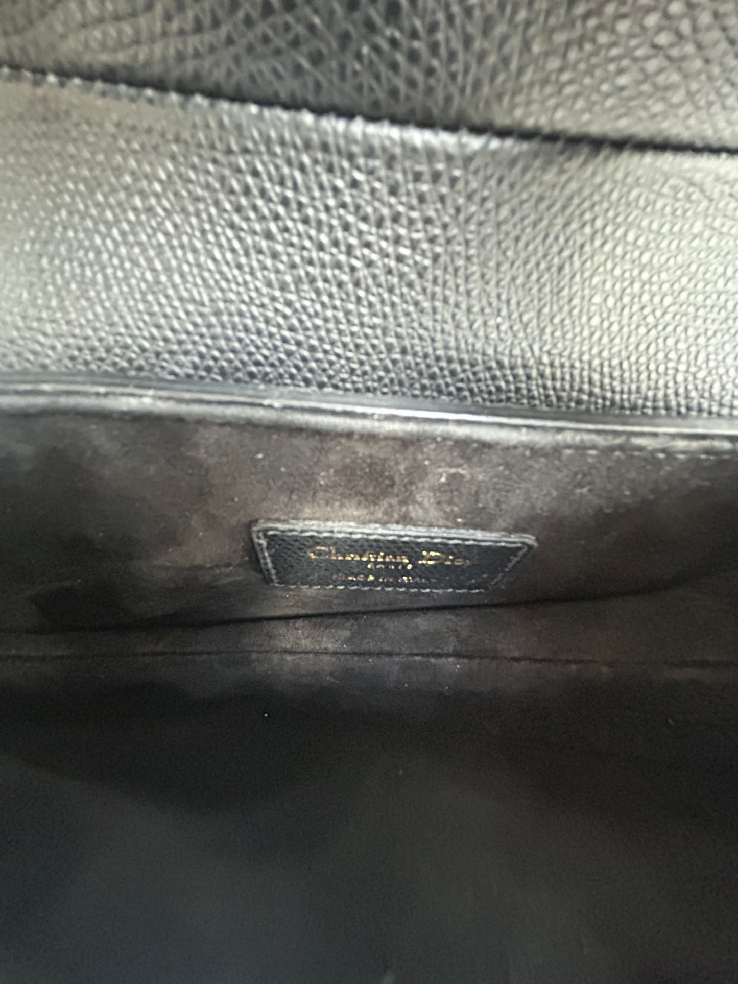 Dior Black Leather Saddle Bag