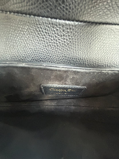 Dior Black Leather Saddle Bag